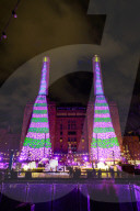Bigger Christmas Trees by David Hockney in London, UK.