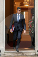 Prime Minister Rishi Sunak departs No10 Prime Ministers Questions in the House of Commons