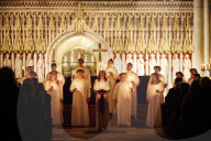 London Nordic Choir performing in the annual Santa Lucia: Festival of Light service in York 