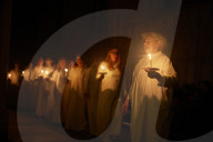 London Nordic Choir performing in the annual Santa Lucia: Festival of Light service in York 