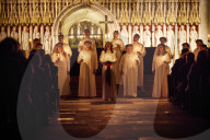 London Nordic Choir performing in the annual Santa Lucia: Festival of Light service in York 