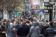 Christmas shoppers London’s West End.