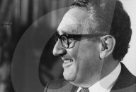 Henry Kissinger at the Grosvenor Park Hotel, London, UK.
