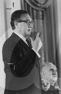 Henry Kissinger at the Grosvenor Park Hotel, London, UK.