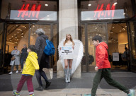 PETA Protest outside H&M, 224 Regent Street, London, UK.
