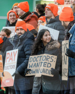Junior Doctors Strike in London, UK.