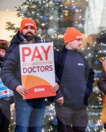 Junior Doctors Strike in London, UK.
