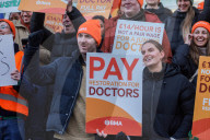 Junior Doctors Strike in London, UK.