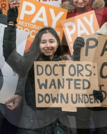 Junior Doctors Strike in London, UK.