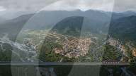 New city hub for remote nation of Bhutan includes amazing stepped dam