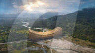 New city hub for remote nation of Bhutan includes amazing stepped dam