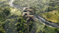 New city hub for remote nation of Bhutan includes amazing stepped dam