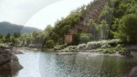 New city hub for remote nation of Bhutan includes amazing stepped dam