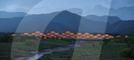 New city hub for remote nation of Bhutan includes amazing stepped dam