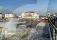 Beach goers in Brighton as Storm Gerrit batters the UK 