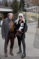 Gunter Netzer and his wife Elvira go shopping in Gstaad on 31 December 2023. Switzerland.