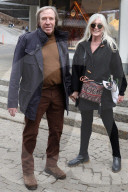 Gunter Netzer and his wife Elvira go shopping in Gstaad on 31 December 2023. Switzerland.