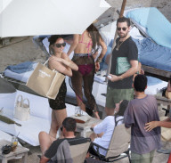 PREMIUM EXCLUSIVE Scott Disck brings son Mason , 14, to St Barth with Chloe Bartyoli