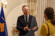 Foreign Secretary David Cameron visits Kosovo