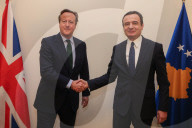 Foreign Secretary David Cameron visits Kosovo