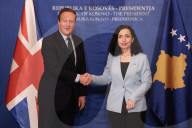 Foreign Secretary David Cameron visits Kosovo