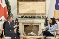 Foreign Secretary David Cameron visits Kosovo