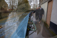 The Prime Minister Rishi Sunak visits flood affected areas in Oxford