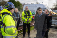The Prime Minister Rishi Sunak visits flood affected areas in Oxford