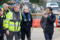 The Prime Minister Rishi Sunak visits flood affected areas in Oxford