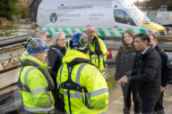 The Prime Minister Rishi Sunak visits flood affected areas in Oxford