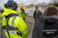 The Prime Minister Rishi Sunak visits flood affected areas in Oxford
