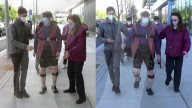 Wearable robotic mechanism helps Parkinson victim walk tall