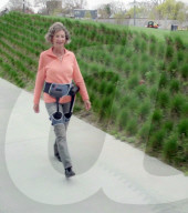 Wearable robotic mechanism helps Parkinson victim walk tall