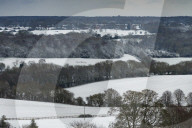 Snowy weather in Ash, UK.