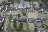 River Thames flooding in the UK.