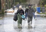 River Thames flooding in the UK.