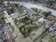 River Thames flooding in the UK.