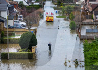 River Thames flooding in the UK.