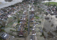 River Thames flooding in the UK.