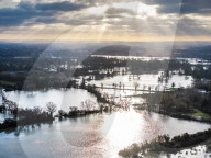 River Thames flooding in the UK.