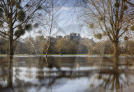 River Thames flooding in the UK.