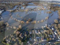 River Thames flooding in the UK.