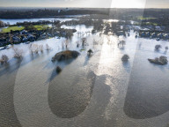 River Thames flooding in the UK.
