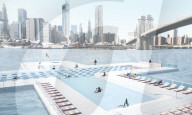 Floating swimming pool for New York filters river water