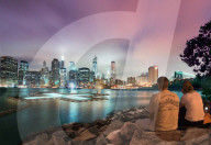 Floating swimming pool for New York filters river water