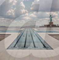 Floating swimming pool for New York filters river water