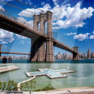 Floating swimming pool for New York filters river water