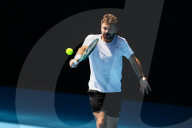 TENNIS - Australian Open 2024: Stan Wawrinka trainiert mit Carlos Alcaraz
