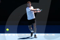 TENNIS - Australian Open 2024: Stan Wawrinka trainiert mit Carlos Alcaraz