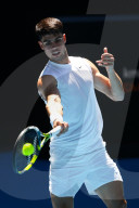 TENNIS - Australian Open 2024: Stan Wawrinka trainiert mit Carlos Alcaraz